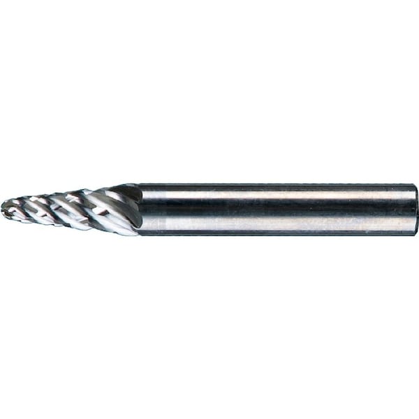 Pferd 25138 Carbide Bur, 14 degree Taper, STEEL Cut 1/4in x 5/8in x 1/4in Shank 25138-PFERD - main
